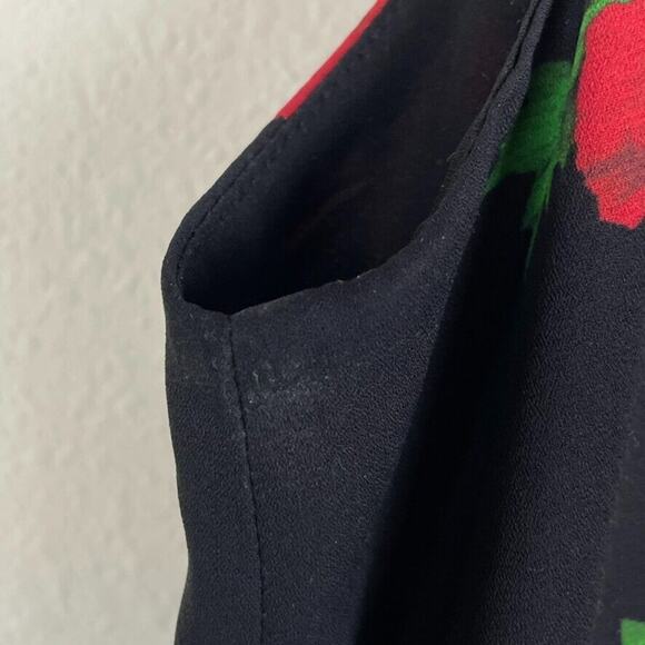 Express Floral Sleeveless Top – Size XS – Black & Red – Y2K Soft Girl Bloomcore - Picture 4 of 6